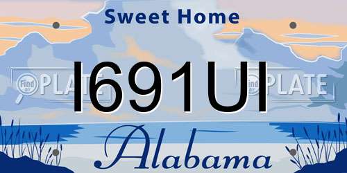 I691UI Alabama License Plate
