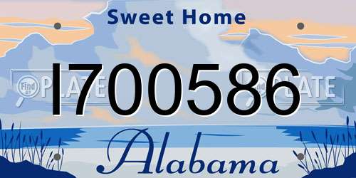 I700586 Alabama License Plate