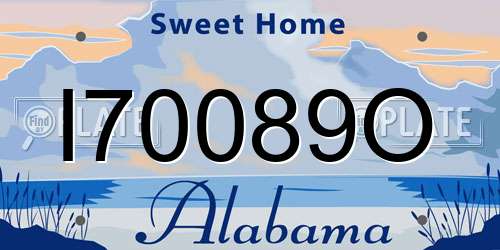 I70089O Alabama License Plate