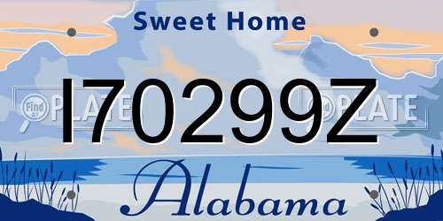 I70299Z Alabama License Plate