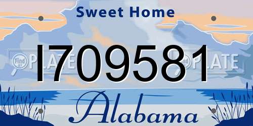 I709581 Alabama License Plate