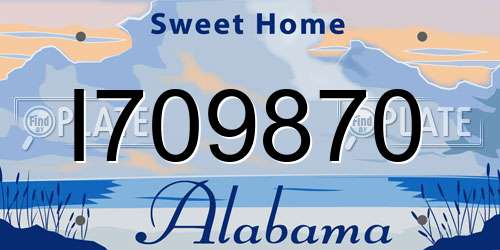 I709870 Alabama License Plate