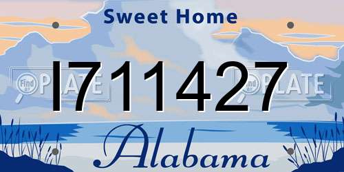 I711427 Alabama License Plate