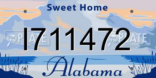 I711472 Alabama License Plate
