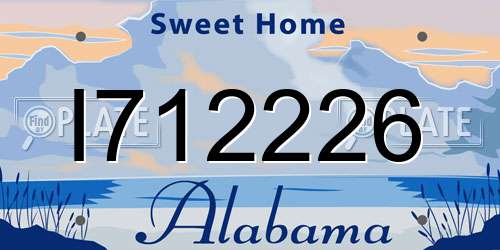 I712226 Alabama License Plate