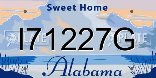 I71227G Alabama License Plate