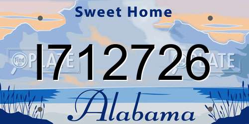 I712726 Alabama License Plate