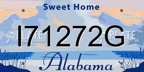 I71272G Alabama License Plate