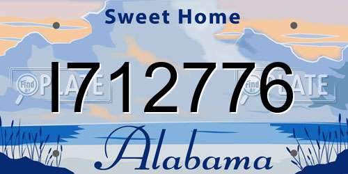 I712776 Alabama License Plate