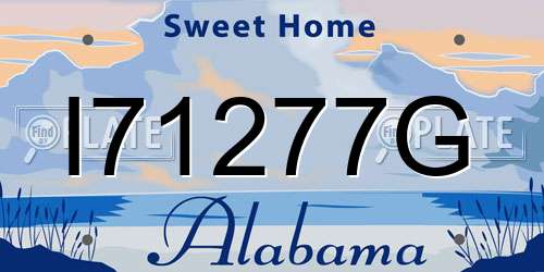 I71277G Alabama License Plate
