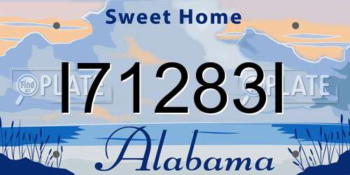 I71283I Alabama License Plate