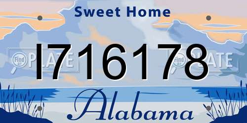 I716178 Alabama License Plate