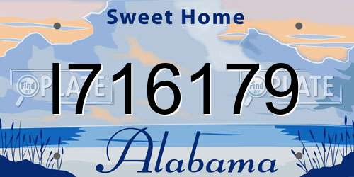 I716179 Alabama License Plate