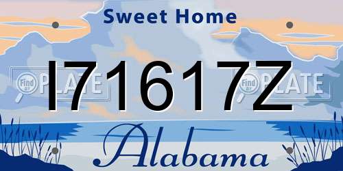 I71617Z Alabama License Plate