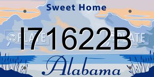 I71622B Alabama License Plate