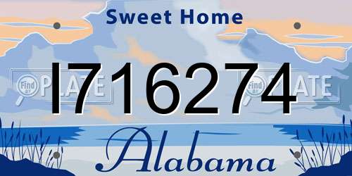 I716274 Alabama License Plate