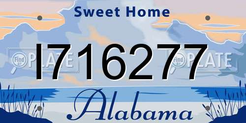 I716277 Alabama License Plate