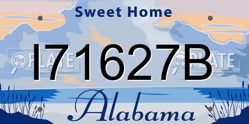 I71627B Alabama License Plate