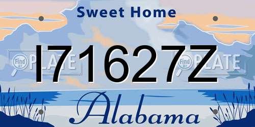 I71627Z Alabama License Plate