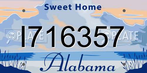 I716357 Alabama License Plate