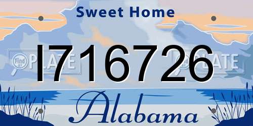 I716726 Alabama License Plate