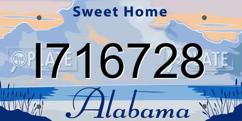 I716728 Alabama License Plate