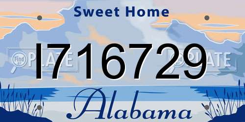I716729 Alabama License Plate