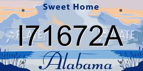 I71672A Alabama License Plate