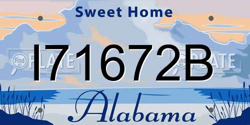 I71672B Alabama License Plate