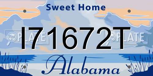 I71672T Alabama License Plate