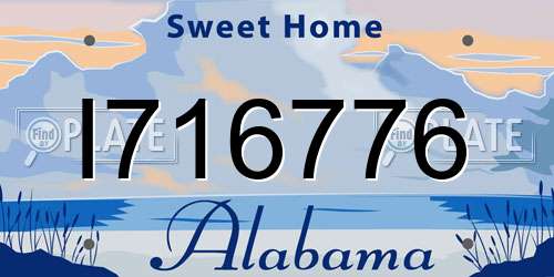 I716776 Alabama License Plate