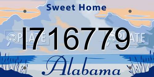I716779 Alabama License Plate