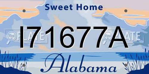 I71677A Alabama License Plate