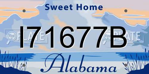 I71677B Alabama License Plate