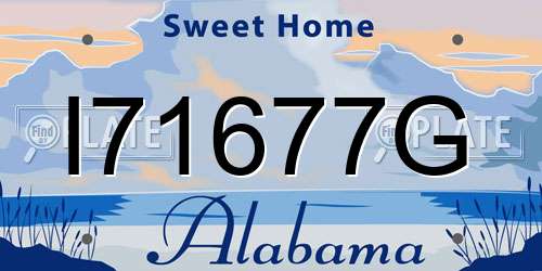 I71677G Alabama License Plate