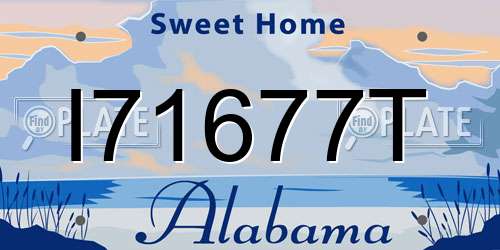 I71677T Alabama License Plate