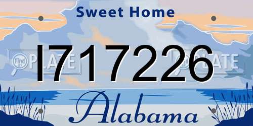 I717226 Alabama License Plate