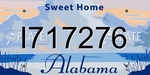 I717276 Alabama License Plate