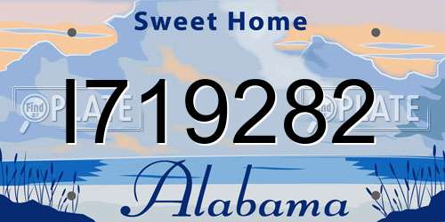 I719282 Alabama License Plate