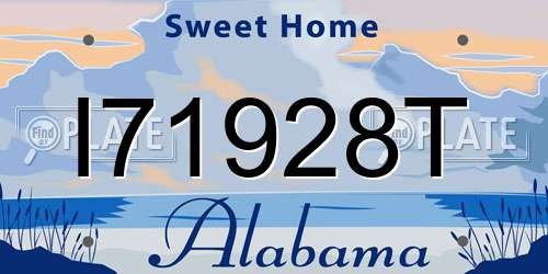 I71928T Alabama License Plate