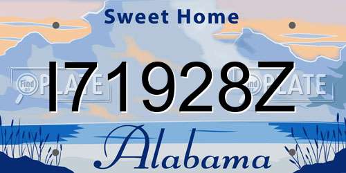 I71928Z Alabama License Plate