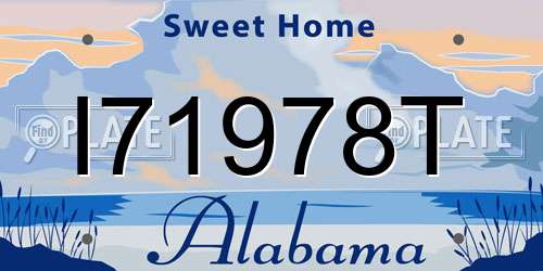 I71978T Alabama License Plate