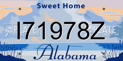 I71978Z Alabama License Plate