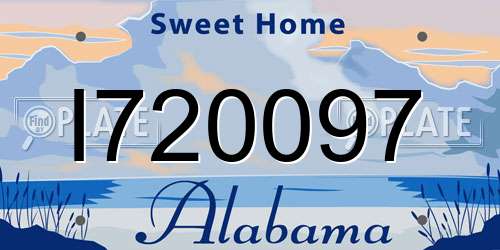 I720097 Alabama License Plate