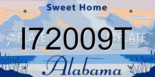 I72009T Alabama License Plate