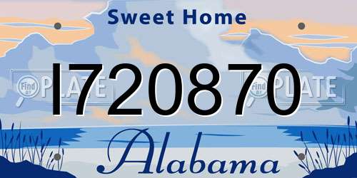 I720870 Alabama License Plate