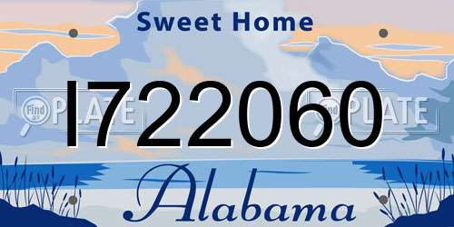 I722060 Alabama License Plate