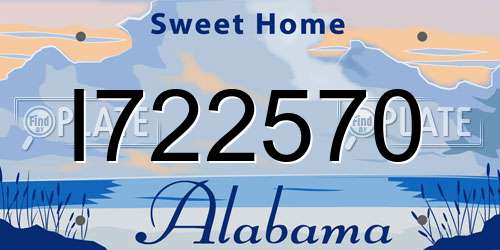 I722570 Alabama License Plate