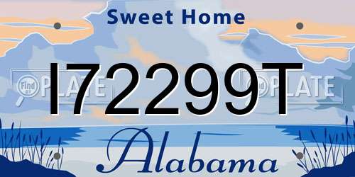 I72299T Alabama License Plate