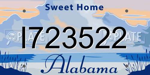 I723522 Alabama License Plate